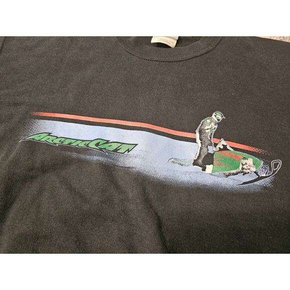 Vintage Arctic Cat Snowmobile Sweatshirt Size Medium Hanes Y2K Retro Graphic - Picture 2 of 6